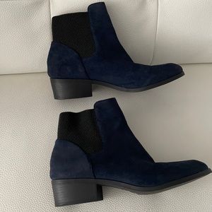 Seychelles Blue Suede Ankle Boots